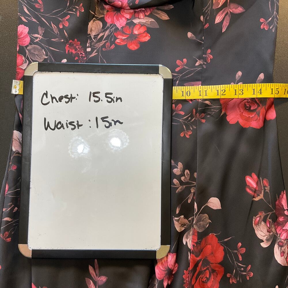 Birdy Grey Mia Matte Dress M NWT Black Fleurs D’Amour Floral Maxi Strapless - Picture 10 of 11